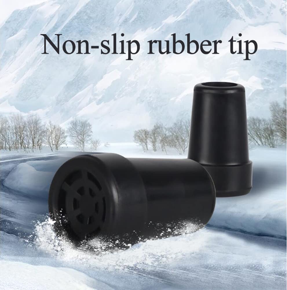 1 par de muletas ortopédicas, muletas de antebrazo con puño Abierto, muletas canadienses, bastón Plegable de Aluminio Ajustable, para Altura 166-196 cm, Carga 150 kg, Negro