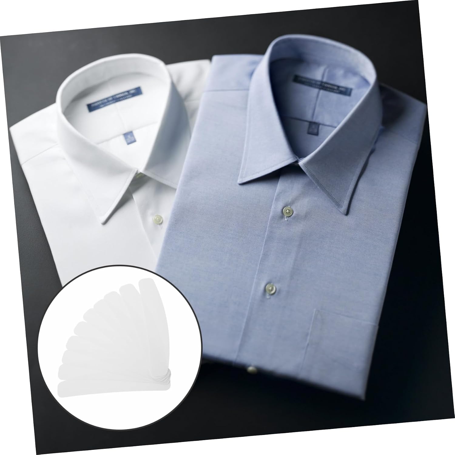 10pcs Adhesive Collar Stays for Men Dress Shirts Bend Break Resistant Suitable for Formal Wear Keeps Collars Place Without Puncturing