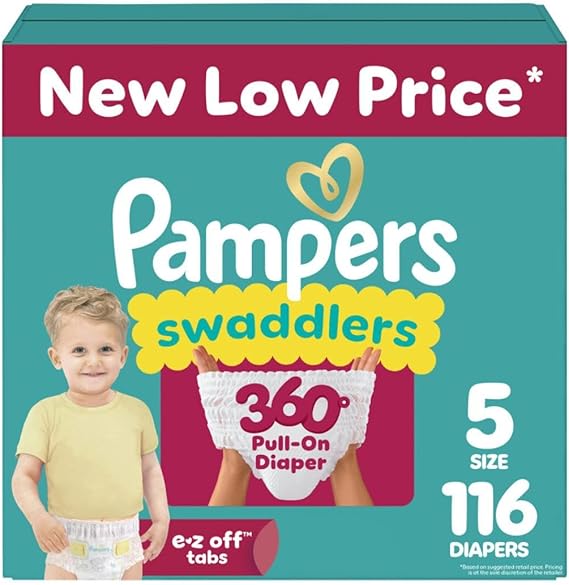 Pampers Swaddlers 360° Pull-On Diapers Size 5, 116 Count