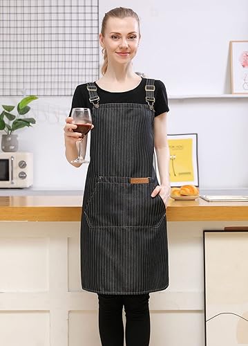 Miniatura 4 de Delantal, delantal ajustable, delantales de cocina para hombres y mujeres, para barbacoa al aire libre, hornear, manualidades, dibujo