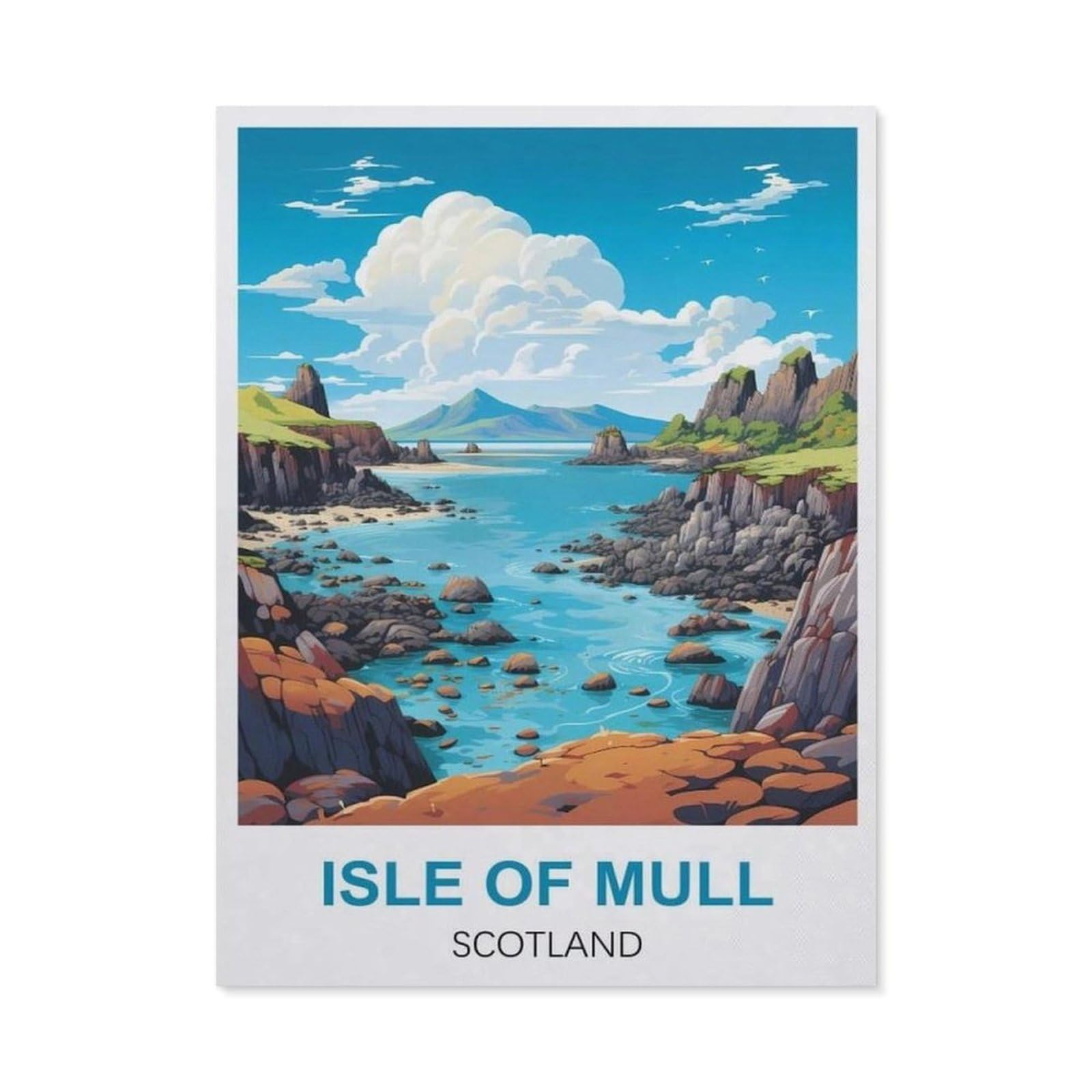 Metal Tin Sign，Scotland Isle of Mull(15x30cm）