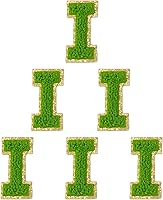 Vista 42 de 6 piezas de parches de letras de chenilla autoadhesivas, parches de letras preppy de 2 pulgadas para bolsos, ropa y sombreros, grandes pegatinas
