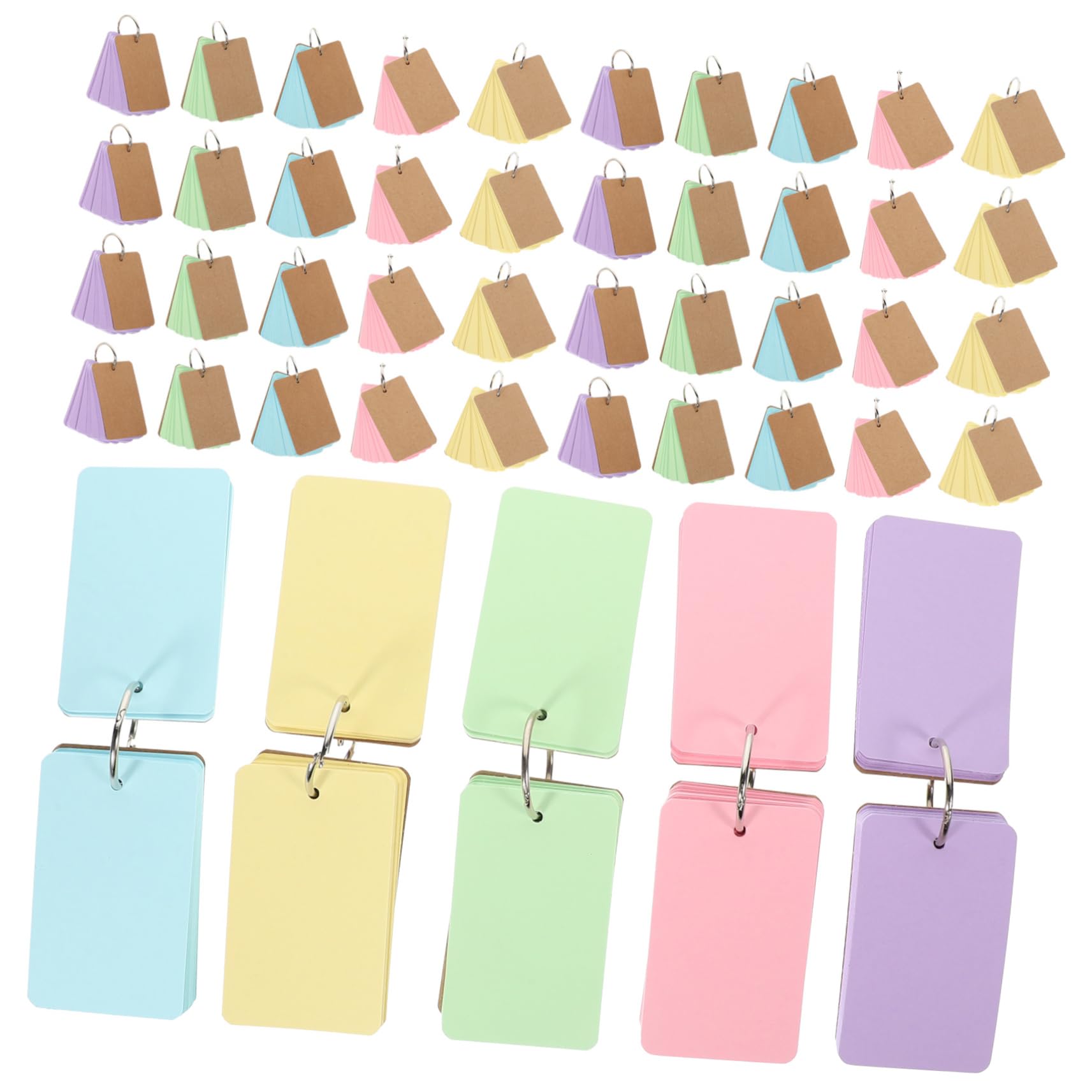 PACKOVE 4 Stück 5 Karteikarten zum Lernen leere Karten Flash- leere papierkarte e Memo-Karte Speicher Flashcards Speicher DIY- Kartei Kartei Kraftkarton