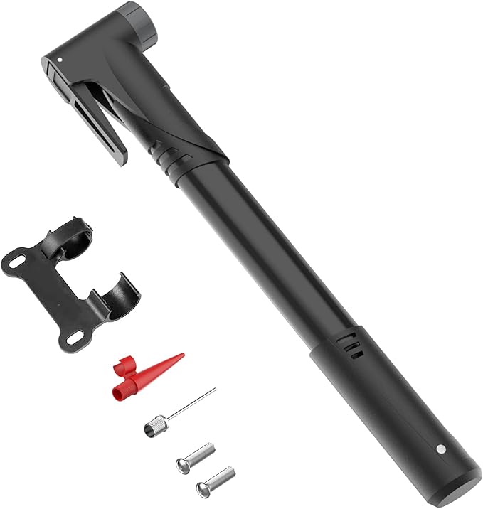 Bike Pump, Arespark Bicycle Pump Portable Bike Frame Pump Tire Pump with Needle, Mounting