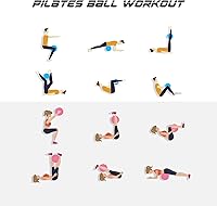 Vista 5 de Cikyner Pelota de pilates suave, pequeña pelota de ejercicio de 9.1-9.8 in, mini pelota de gimnasio con popote inflable, adecuada para pilates
