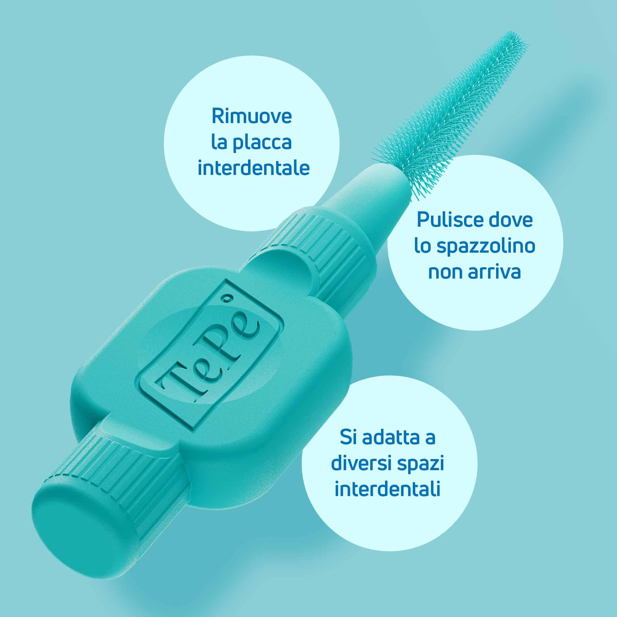 TePe EasyFit™, Viola, M/L, 6 pz, rimozione placca, pulizia efficace degli spazi interdentali, per spazi da medi a larghi