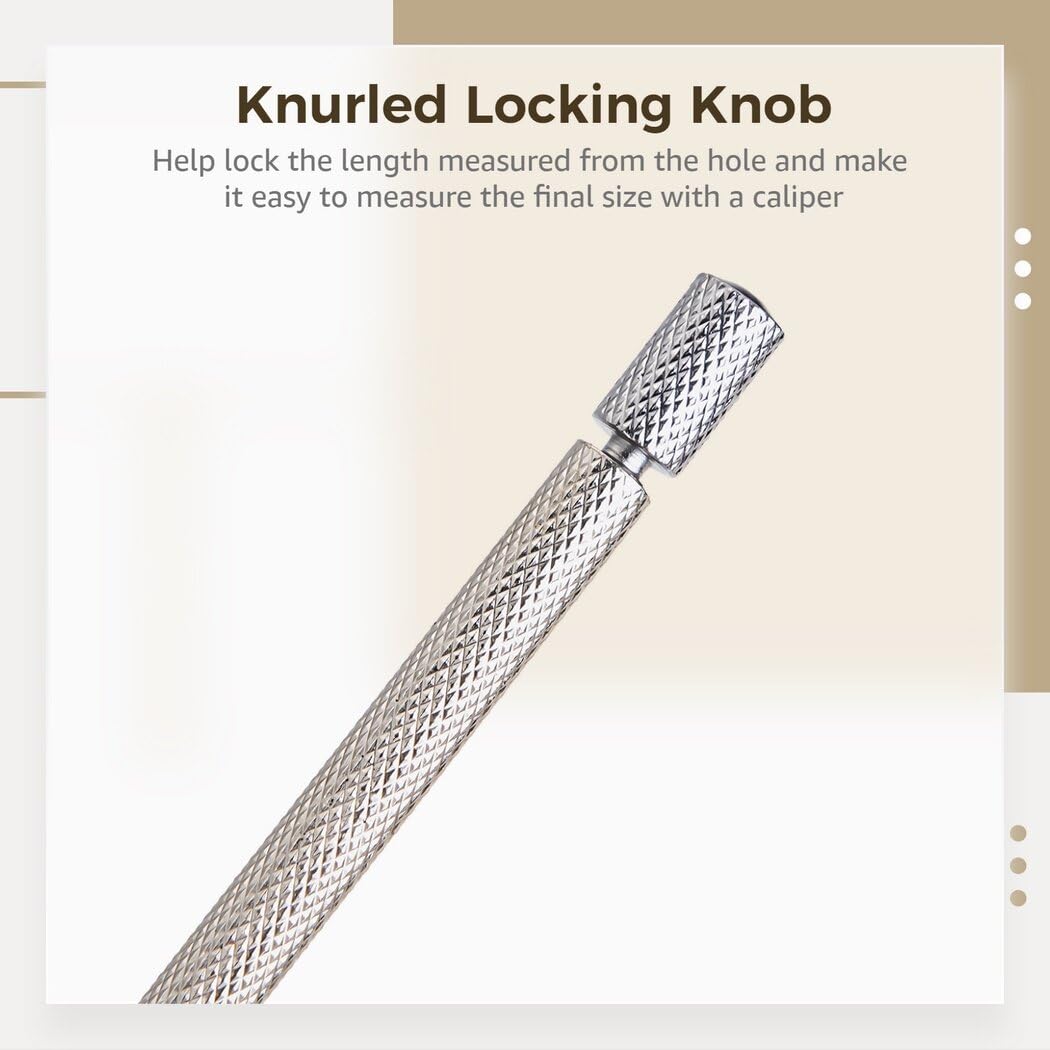 Set of 6 Telescopic T-Bore Hole Gauges, Precision Measurement Range 5/16’’ - 6’’, with Storage Pouch Included