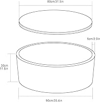 Vista 6 de TRENDBOX Piscina de espuma de memoria redonda para interior (SIN bolas) para niños pequeños - Azul claro