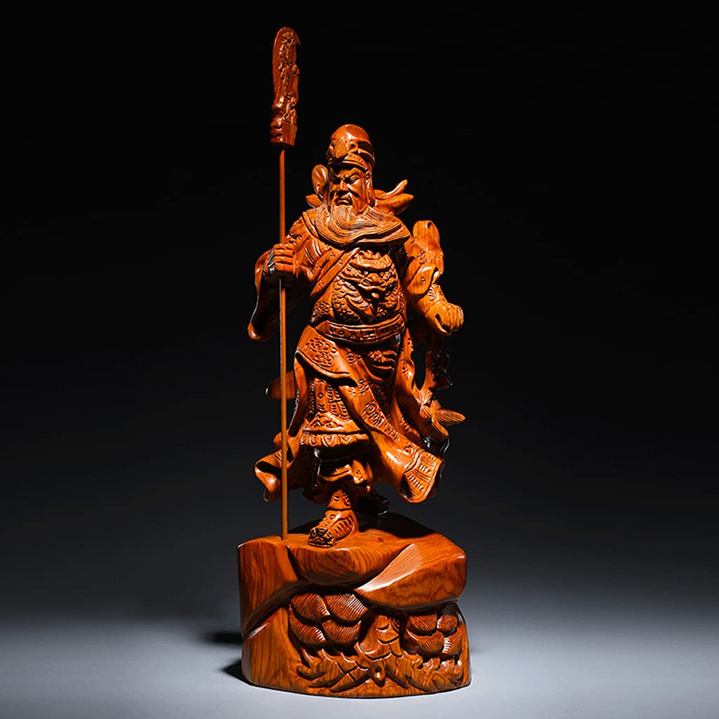 Amazon.co.jp: 置物 木彫り 三国志 三國武将シリーズ 関羽 雲長 関羽像