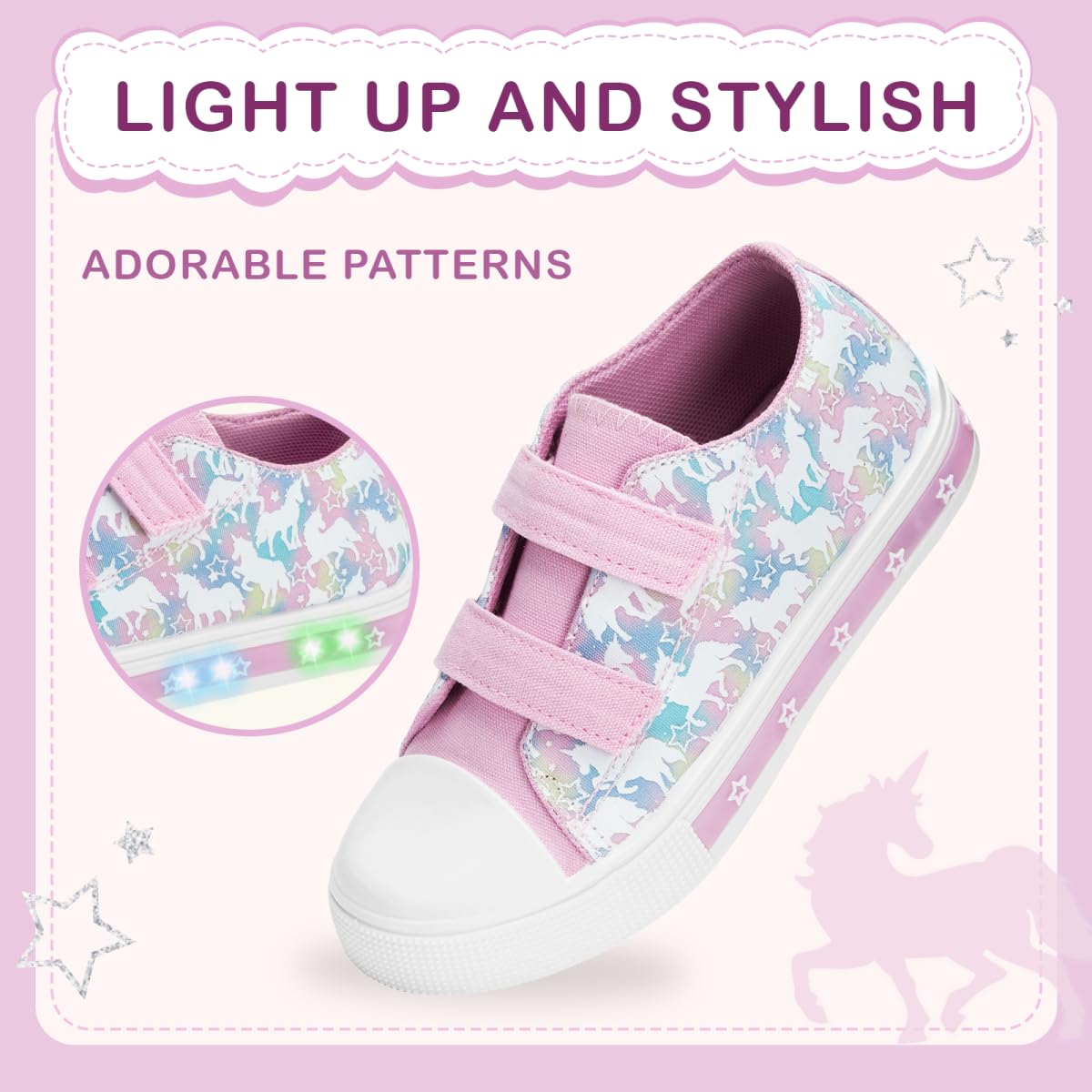 EUXTERPA Scarpe da ginnastica in tela per bambini | Bassa, Hook-and-Loop, casual, passeggiate, scuola, bambini ragazzi ragazze