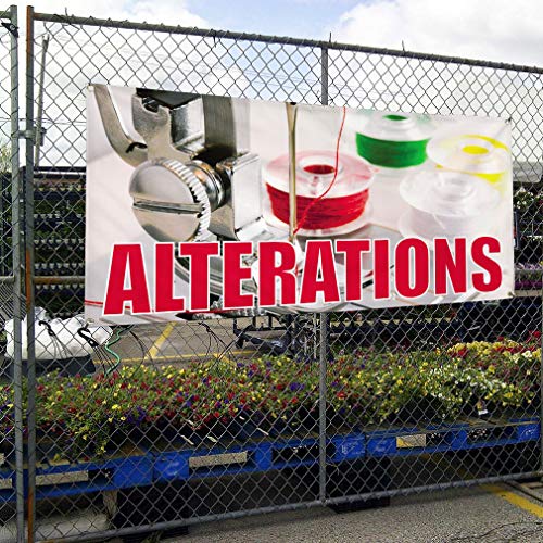 Vinyl Banner Multiple Sizes Alterations Outdoor Advertising Printing B Business Outdoor Weatherproof Industrial Yard Signs White 6 Grommets 36x72Inches - Thumbnail 5