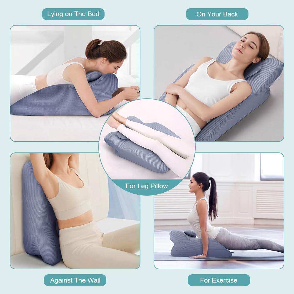 Ausla Almohada Ortopédica, Almohada de Apoyo para el Cuello, Almohada de Espuma Viscoelástica, Almohada para Dormir de Lado, Almohada Ergonómica para la Cabeza contra los Ronquidos y