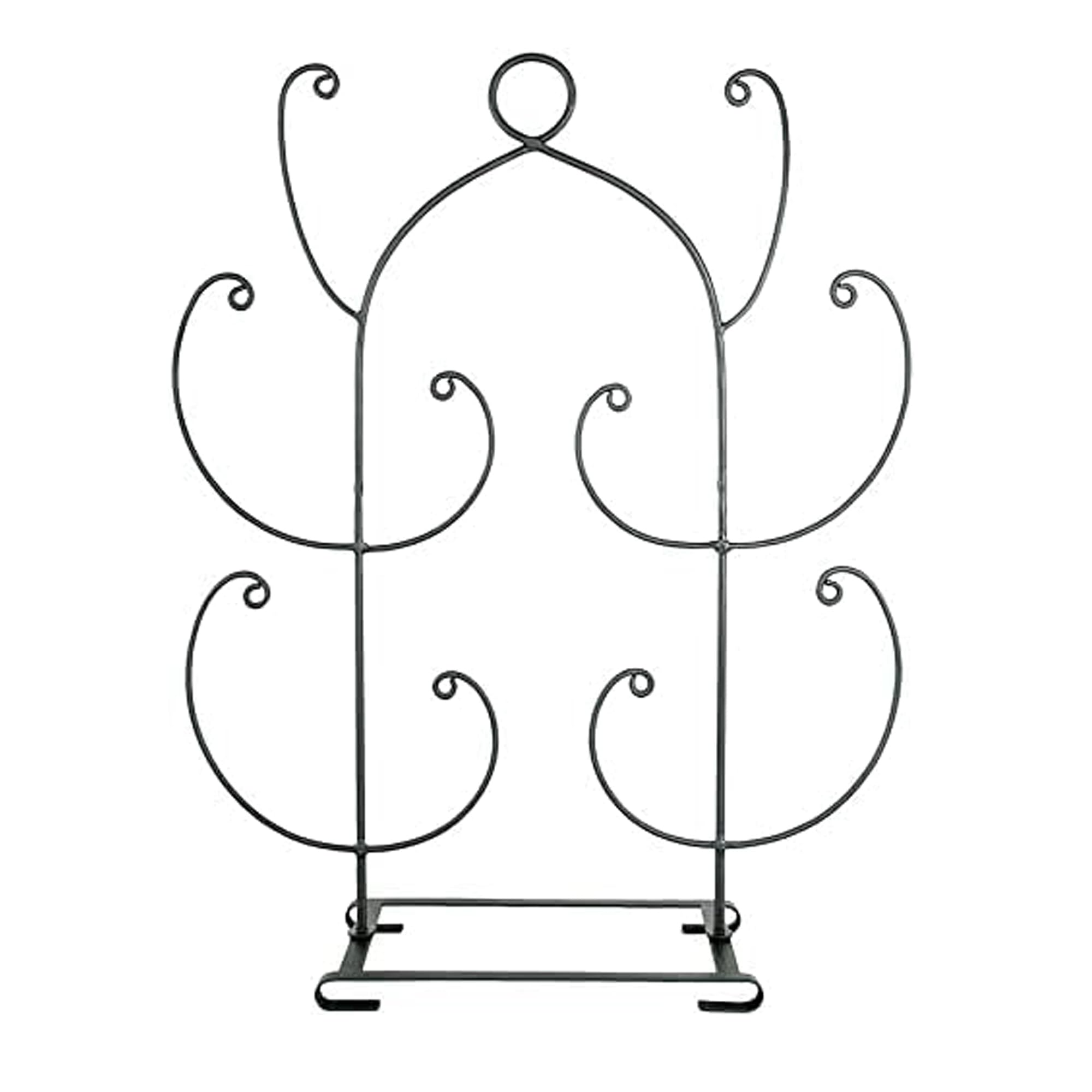 Oakestry Mitten and Hat Drying Rack Tree – Freestanding Wrought Iron Accessory Holder with 10 Hooks, Graphite Powder-Coated Finish – Winter Gear Organizer for Gloves, Hats, Scarves, and Coats