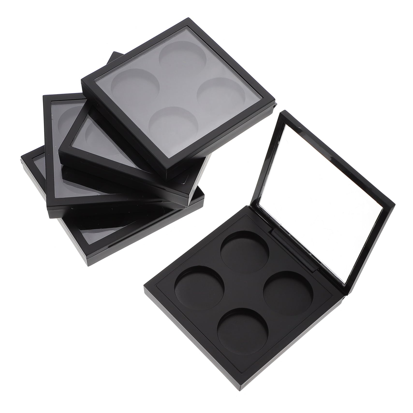 BELLIFFY 5pcs Magnetic Eyeshadow Palette Plastic Lid Empty Makeup Tray for Korean Cosmetics