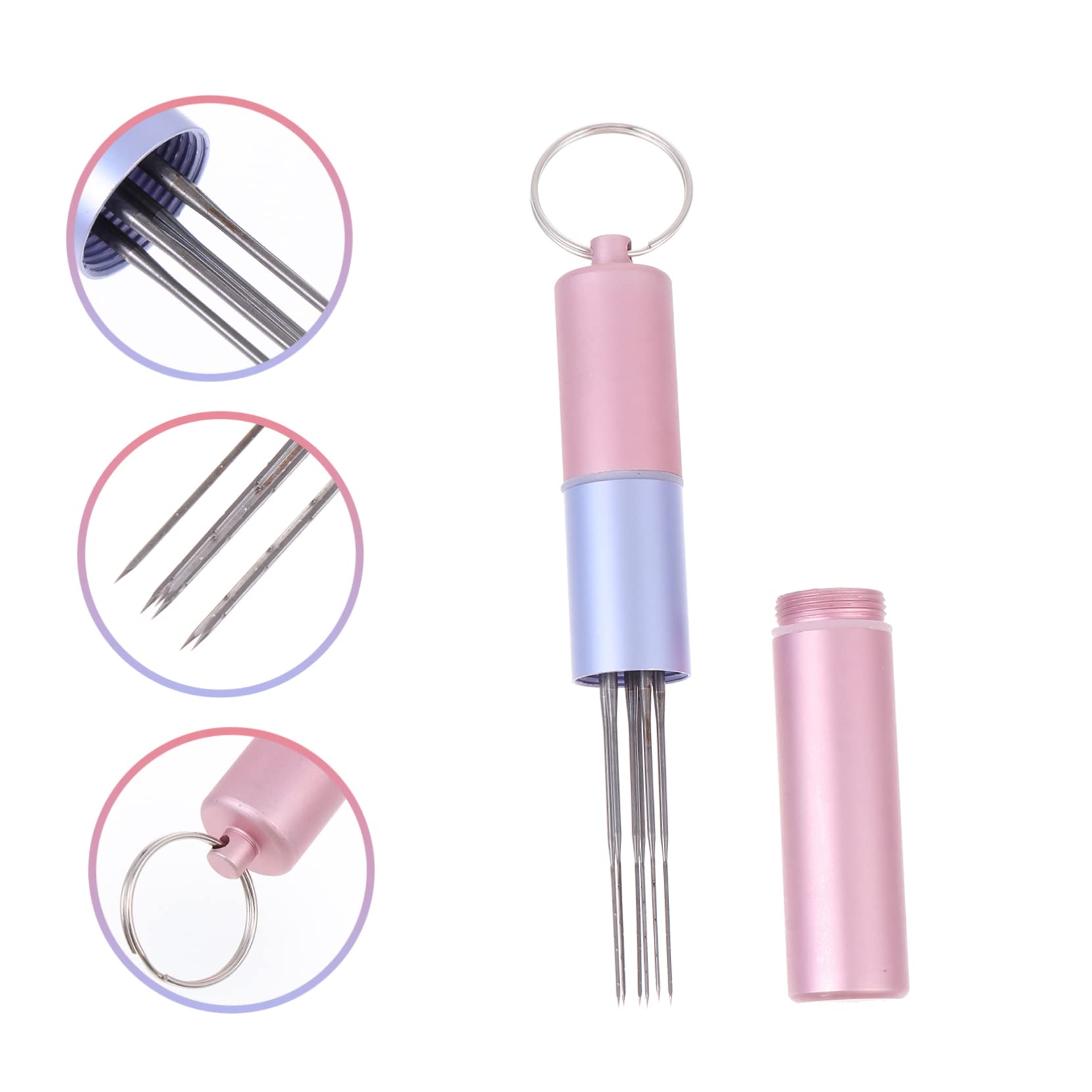 LALAFINA Needle Felting Tools Kit 6-Piece Punch Needle Set for Embroidery Craft DIY