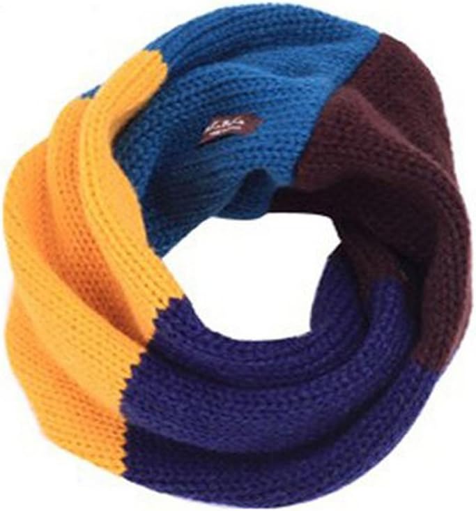 Juanshi Child Cute Infinity One Circle Knit Wool Blend Loop Scarf Color Turmeric