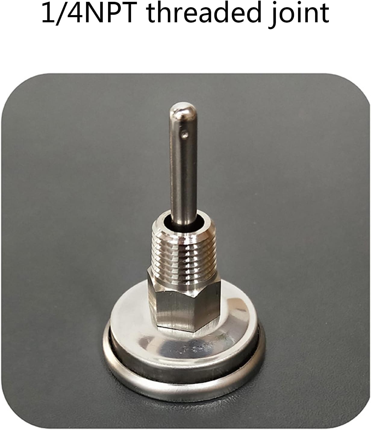 1/4 NPT Thread Joint Thermometer -10-100℃/0-220ºF Temperature Gauge 1.4" Stainless Thermometer for Boiler Kettle
