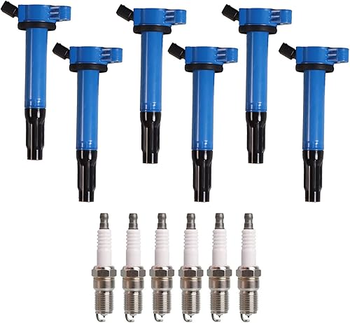 ENA Paquete de 6 bujías de bobina de encendido azul 3.5 V6 compatibles con Lexus Toyota Avalon Highlander Camry Highlander RAV4 Sienna Venza RX450h