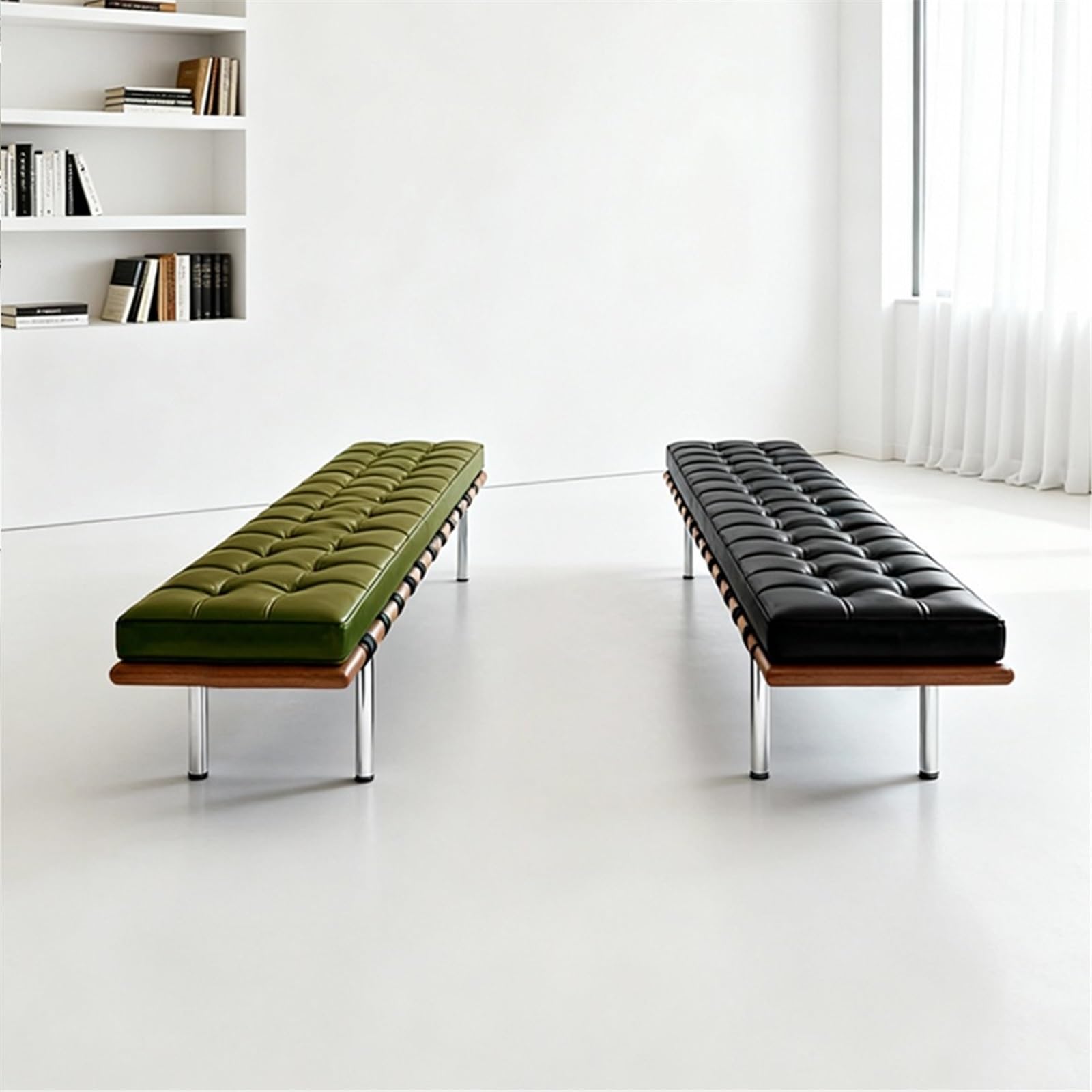 Nowoczesna skórzana ławka do przewijania butów - stylowa czarna drewniana szatnia sofa łóżko do wejścia do domu wszechstronny design idealny do nizowania butów i akcesoriów