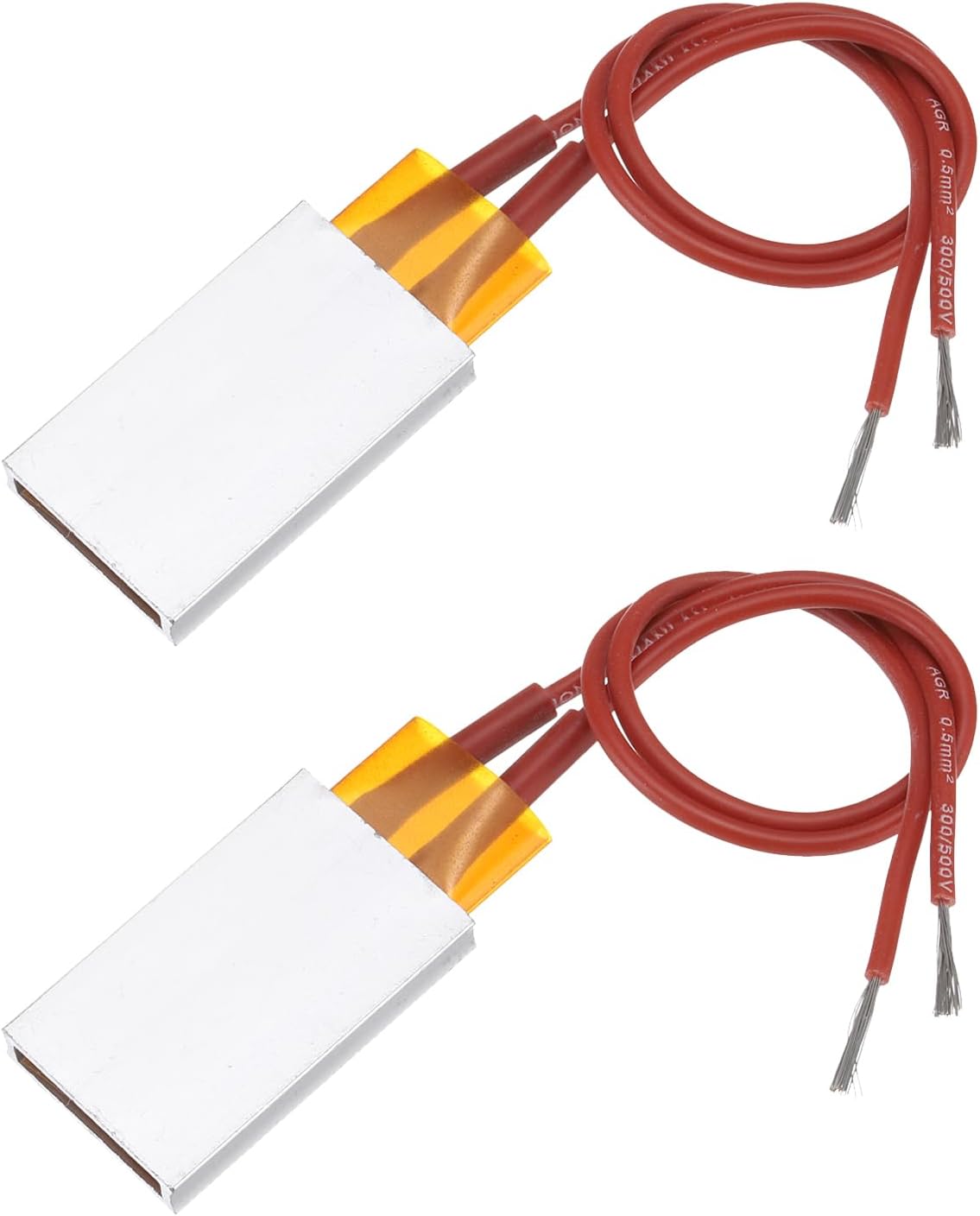 MECCANIXITY 2 Pcs PTC Heating Element, AC DC 220V PTC Heating Plate Aluminum Shell Ceramics Polyimide Film Plate Heater 11W-200W 270C Insulated Constant Temperature Ceramic Thermostatic