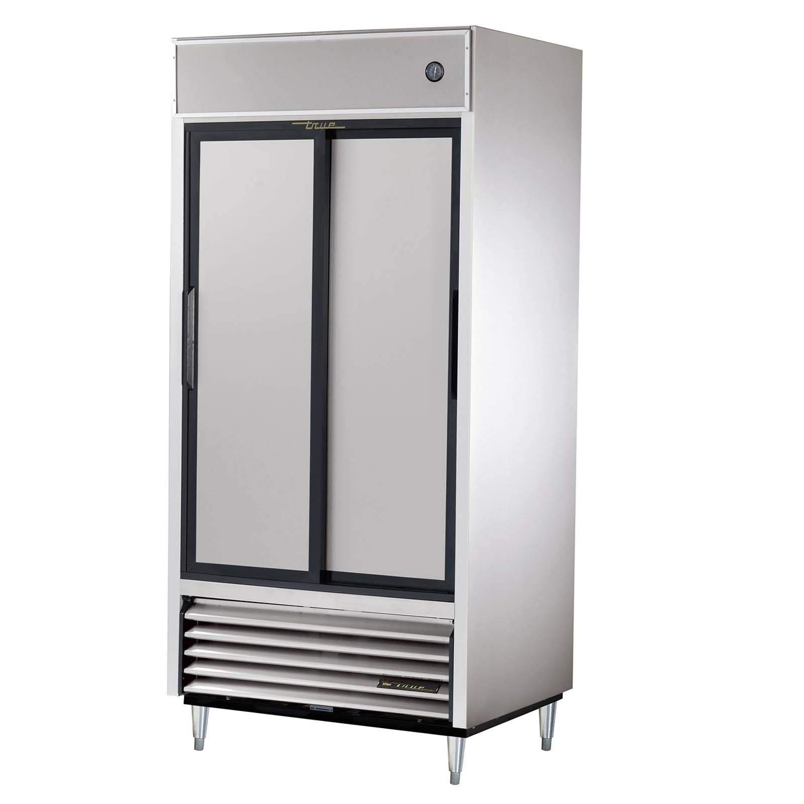 True 2-Section 33 Cu Ft Reach-In Solid Slide-Door Refrigerator