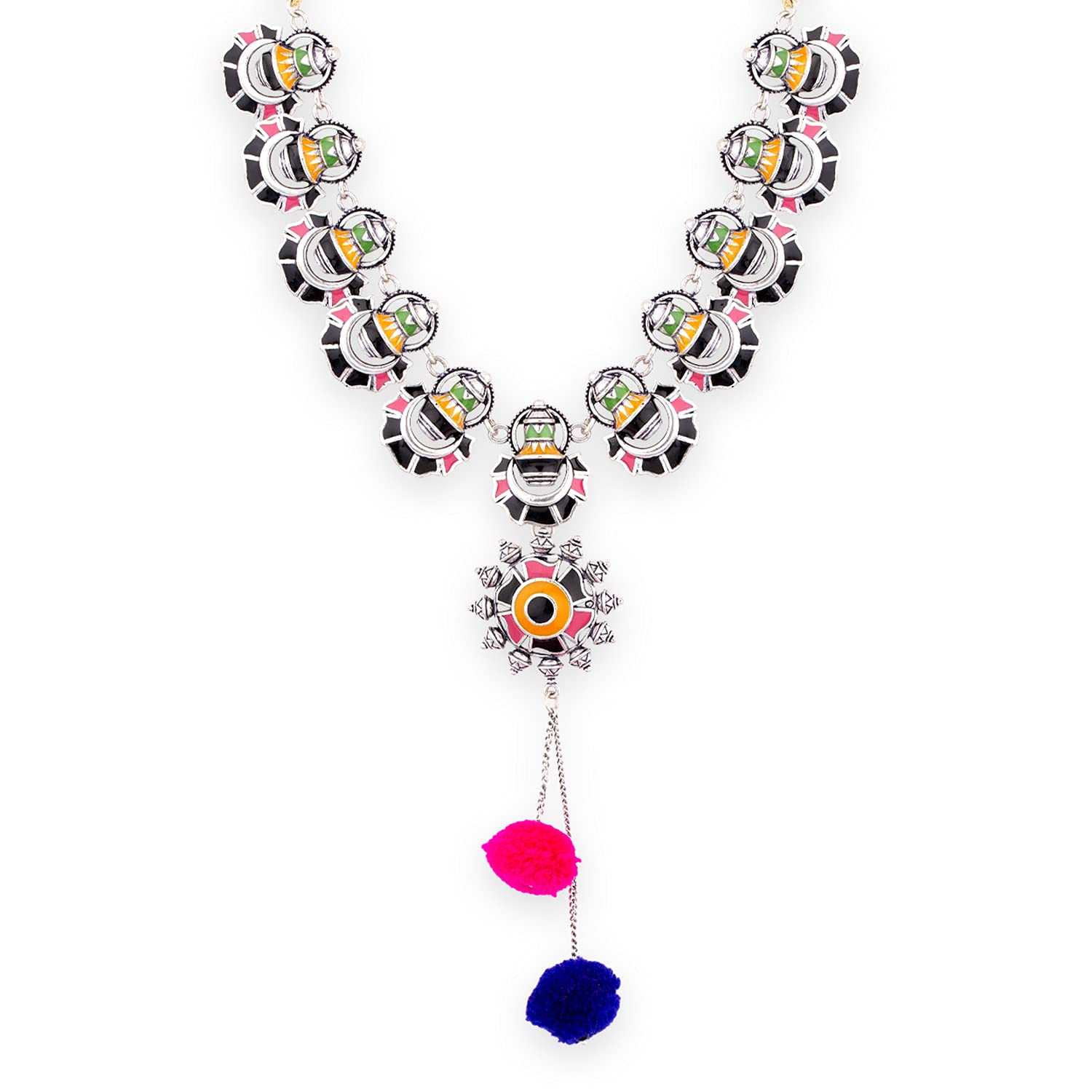 VOYLLA Kalbelia Enameled Statement Necklace (B08VMWT87J) Amazon Price History, Amazon Price Tracker