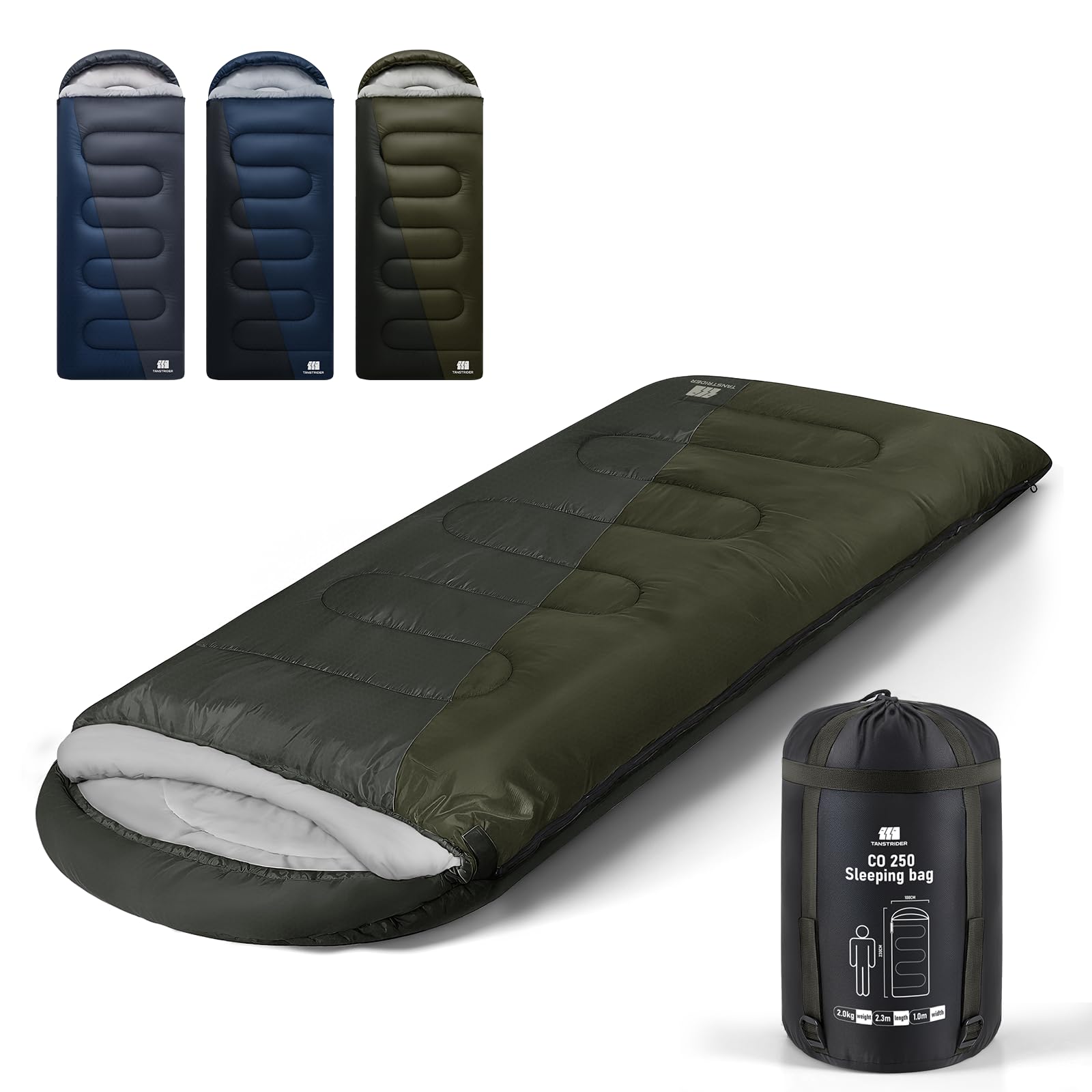 TANSTRIDER 0Β°C Winter XXL Sleeping Bags for Adults Cold Weather,Camping Sleeping Bag for Kids with Compression Sack,4 Season Camping Essentials Gear for Hiking,Traveling,Outdoor,Backpacking