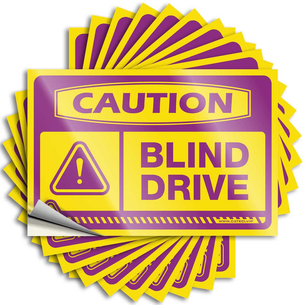 Mimosa Bumper Water | Caution Blind Drive Half Summer Sticker Pack(8X12CM)