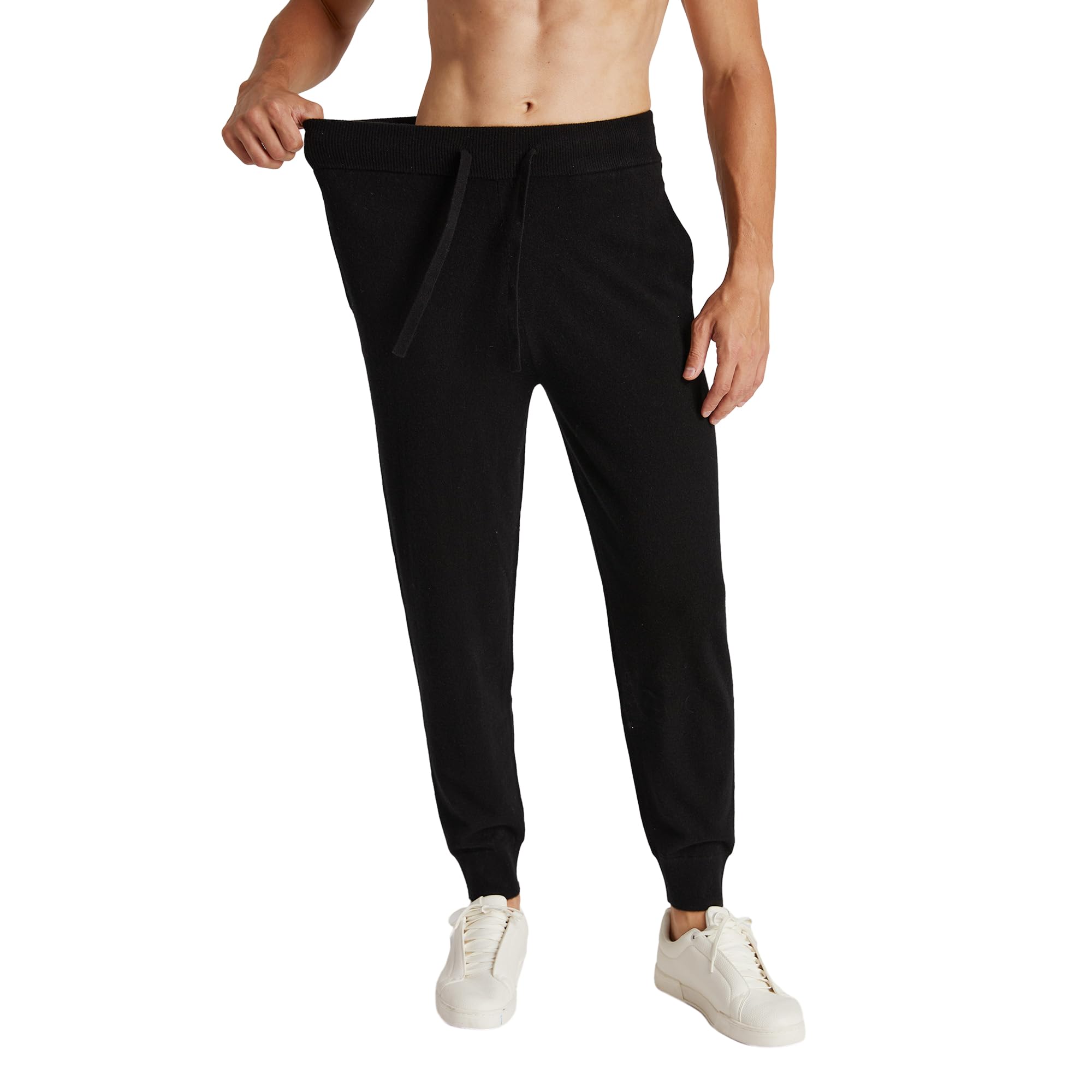 GreenMount Mens Cashmere Pants Soft Warm Jogger Sweatpants with Drawstring for Men 37 5 Warm