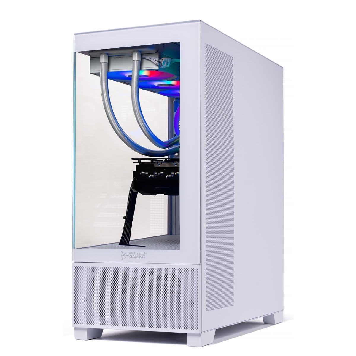 Skytech Gaming Azure 3 Plus Gaming PC, AMD Ryzen 7 7700X 4.5GHz, NVIDIA RTX 5070 12GB, 1TB Gen4 NVMe SSD, 32GB DDR5 RAM 5600, 850W Gold ATX 3 PSU, 360 ARGB AIO, Wi-Fi, Win 11, Desktop