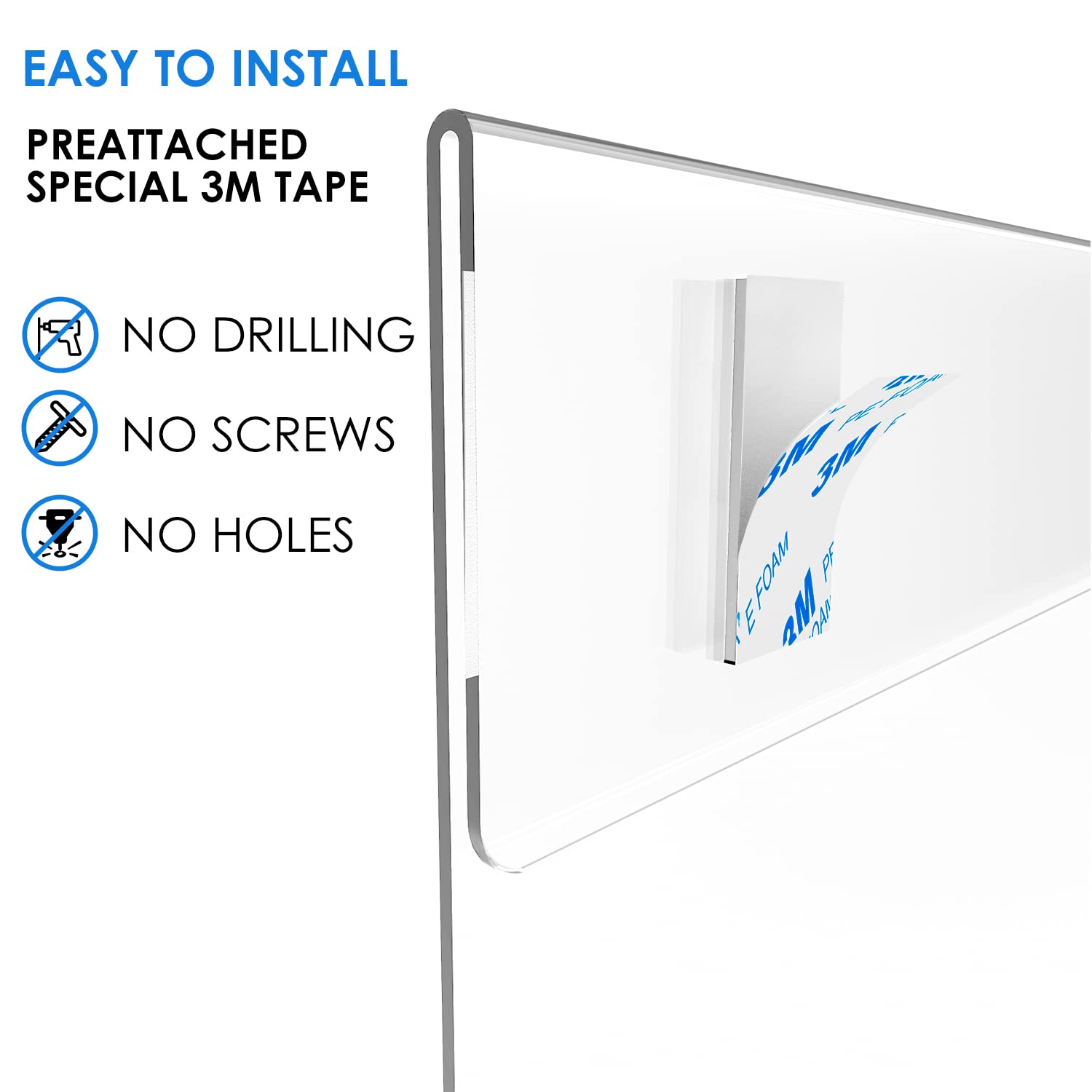 MaxGear Acrylic Sign Holder 8.5 x 11 Sign Holders Plastic Frames Clear