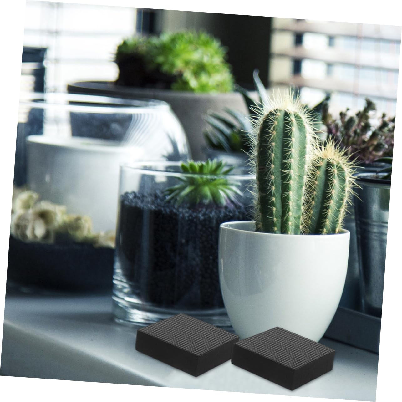 TOYANDONA Elevadores de Muebles de Goma Negro 8 Piezas para Camas y Mesas Instalación Fácil y Antideslizante para Decoración del Hogar