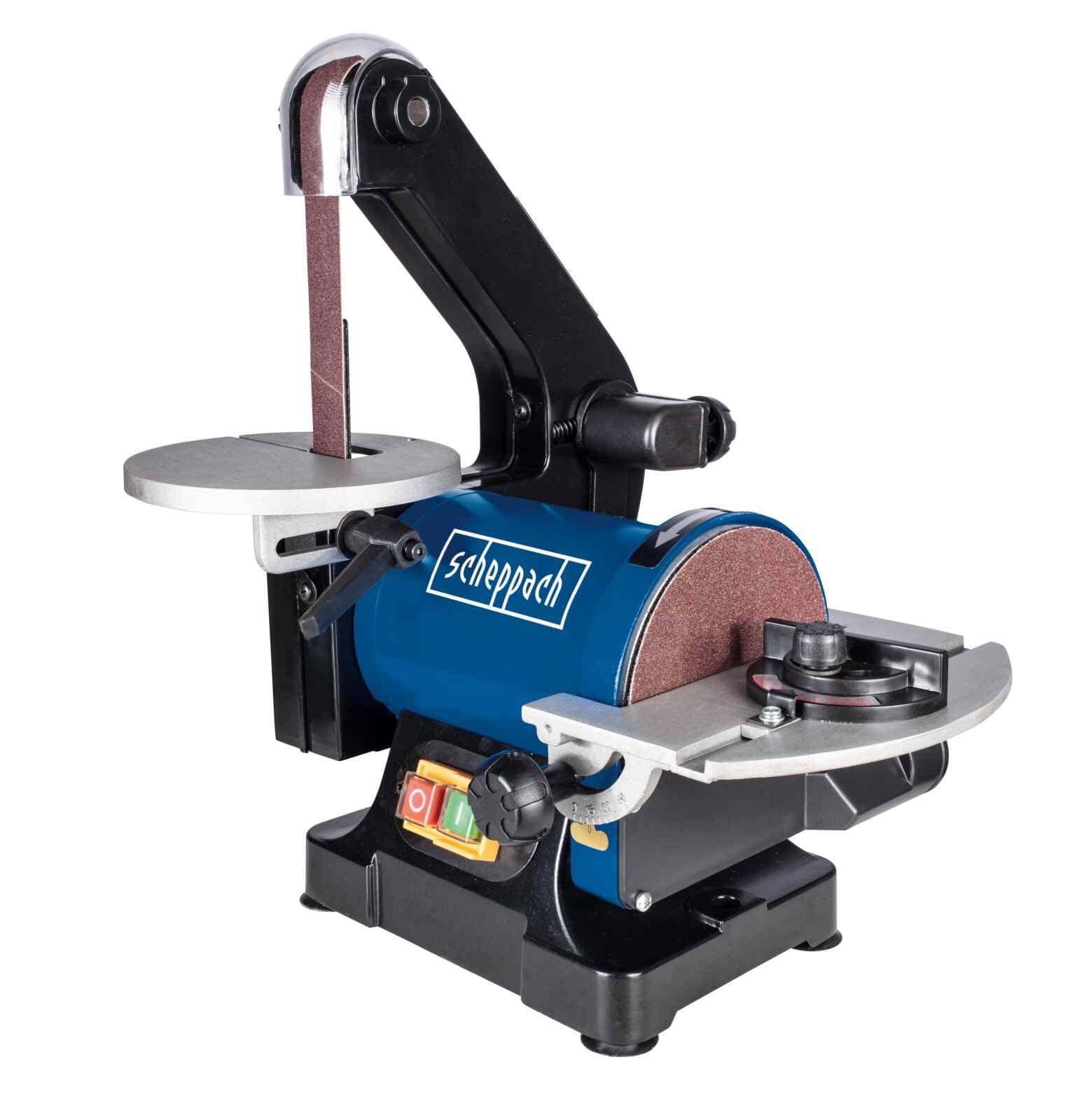 Scheppach BTS700 levigatrice a nastro 250W 762x25,4mm disco Ø125mm tavolo regolabile 90°-45° 816 m/min