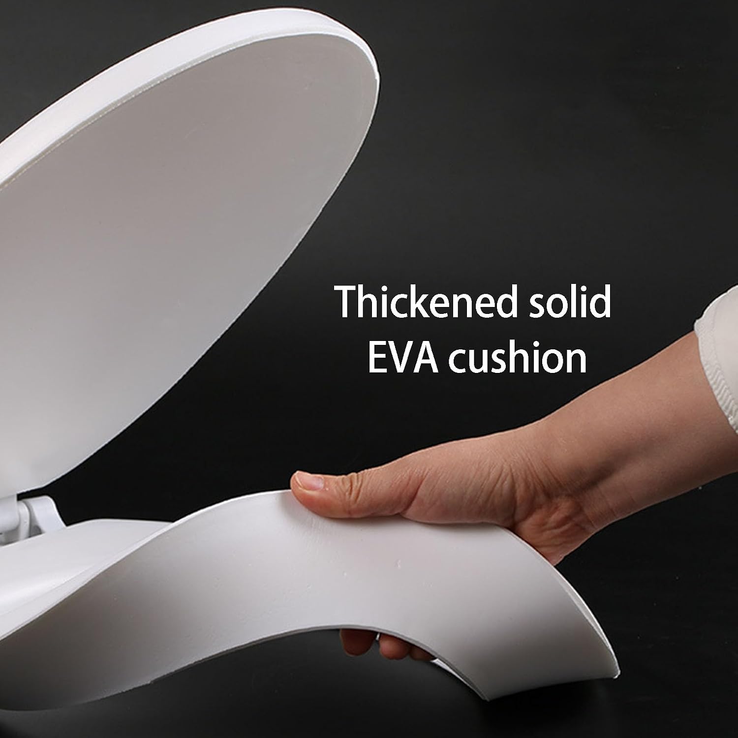 Thickened Toilet Seat Cover Soft Comfortable Waterproof and Quiet Close Design for Home Bathroom