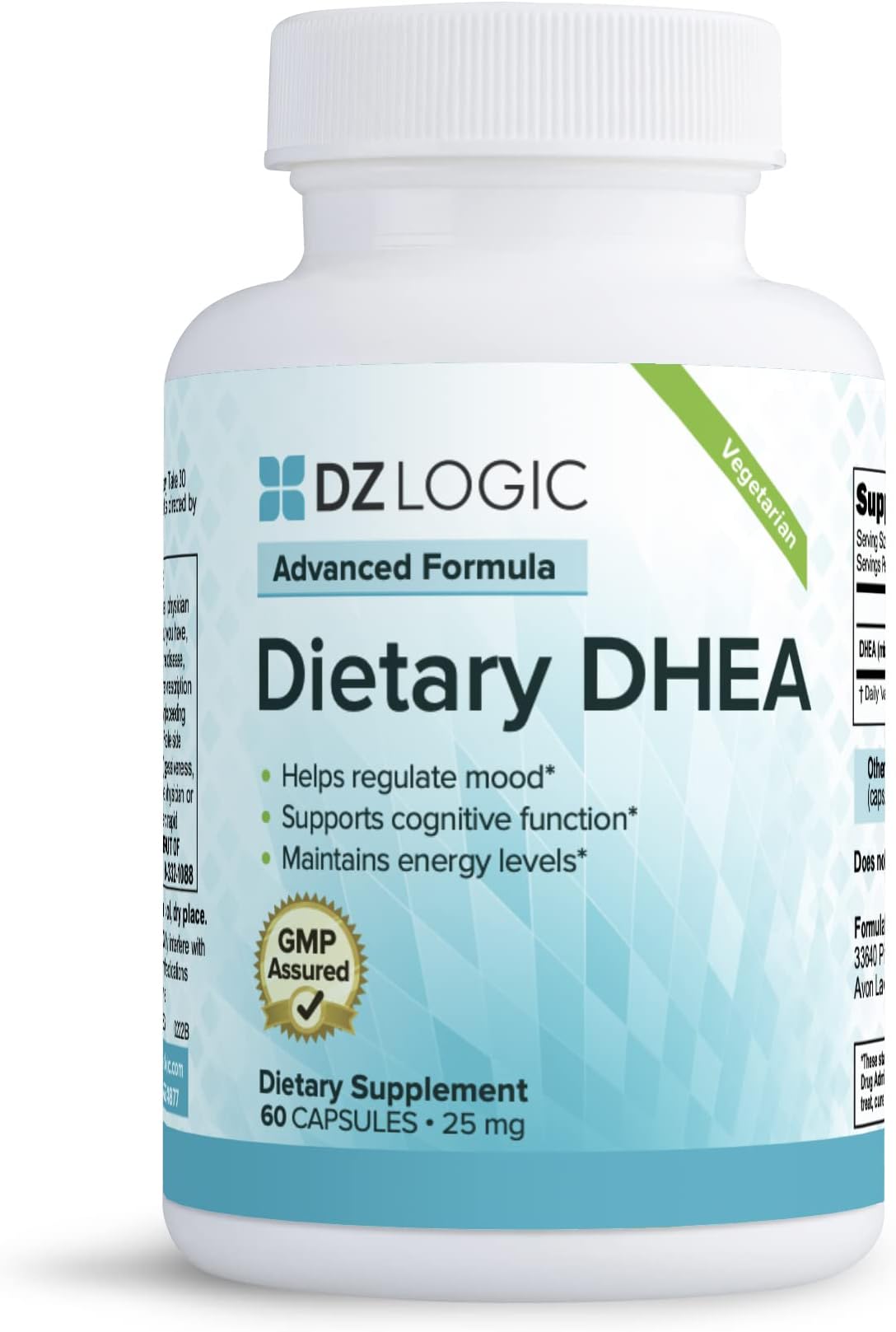 Dr. Dzugan's Advanced DHEA Formula :: Gluten Free, GMP Certified! :: 25mg 60 Caps :: Energy, Mood, Cognitive Function