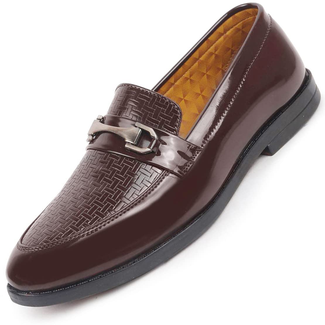 See full amazon price history chart for FAUSTO FST 3873 BROWN-43 Mens Brown Patent Leather Party/Formal Horsebit Slip On Shoes with Textured Details (9 UK) FAUSTO FST 3873 BROWN-43 Mens Brown Patent Leather Party/Formal Horsebit Slip On Shoes with Textured Details (9 UK) (B09RQML6JR) Amazon Price History, Amazon Price Tracker