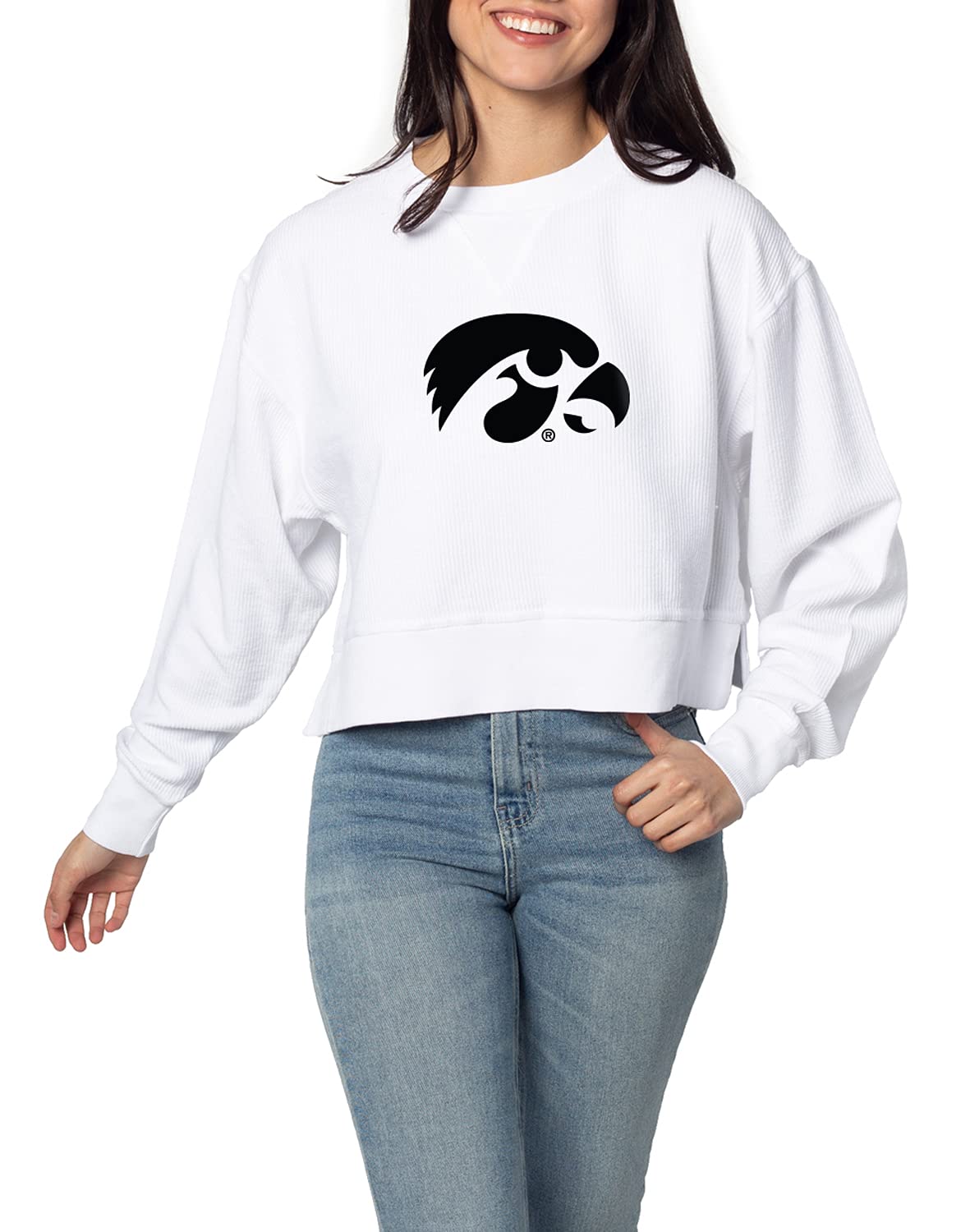 chicka-d NCAA womens Corded Boxy Pullover
