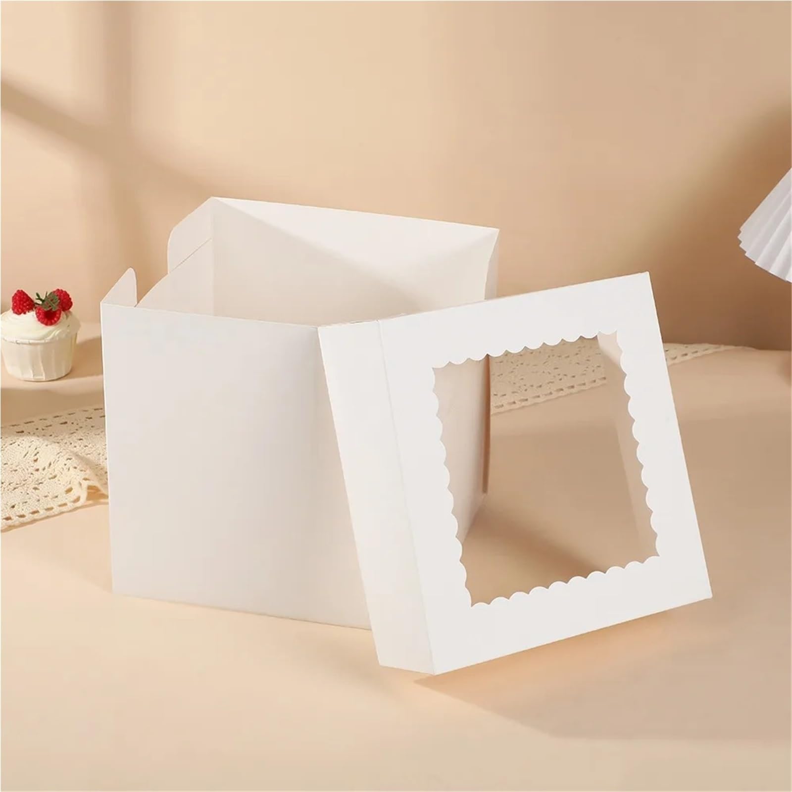 Scatola per Torte Scatola for torta quadrata bianca da 50 pezzi