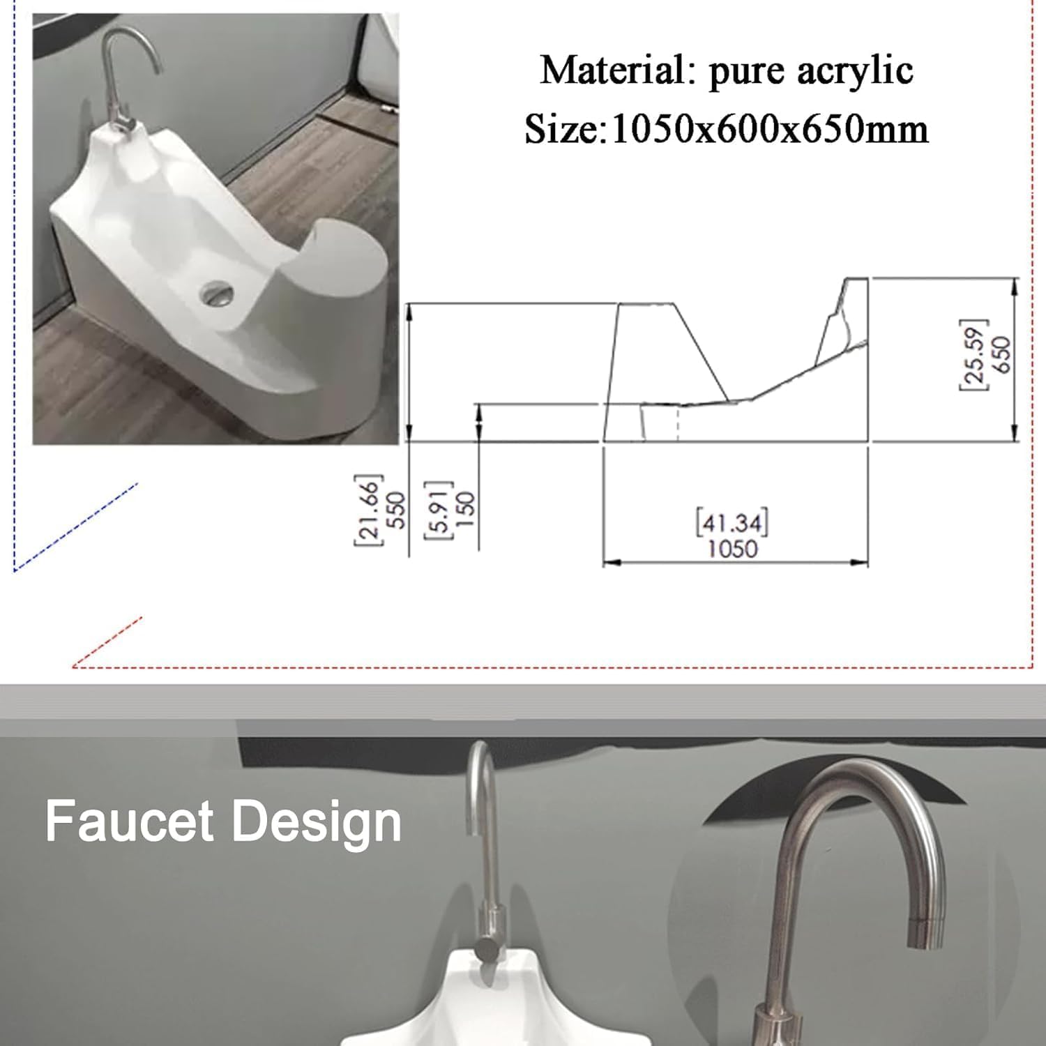Lavabo musulmán de ablución para lavado de manos y pies, purificador