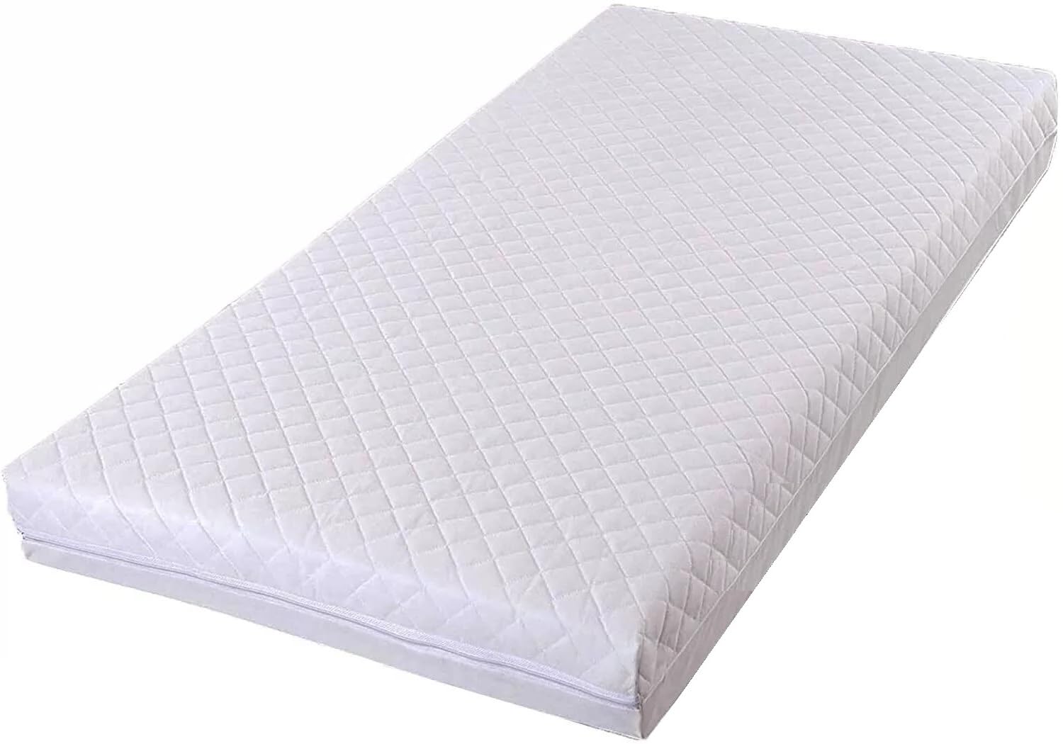 FOAMSUPA Quilted Travel Cot Mattress 160 x 80 x 10cm – Extra Large Quilted Baby Mattress Compatible with Red Kite, Graco & Mamas & Papas – Breathable Nursery Mattress with Removable Cover.