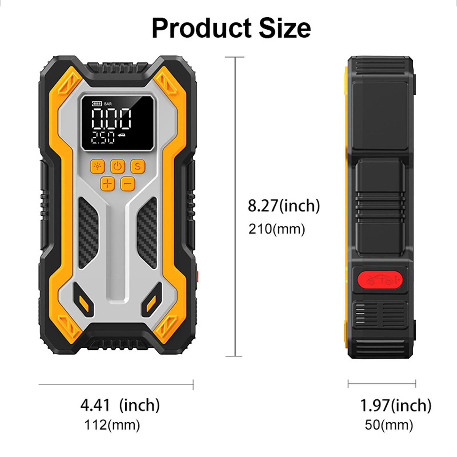 Alomejor Arrancador de BateríA Portátil de 1500 A para Coche, 12 V, con Pinzas de Arranque Inteligentes para Coches, Camiones, Motocicletas, Barcos, Autocaravanas y Tractores.