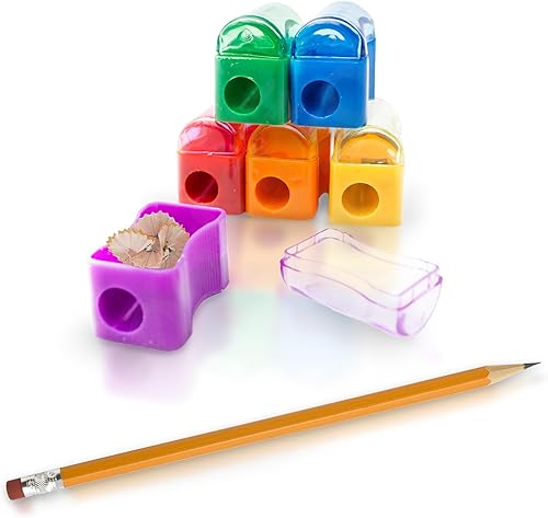 Miniatura 2 de Fun Central, AU204, surtido de sacapuntas de plástico a granel para lápices (paquete de 72).