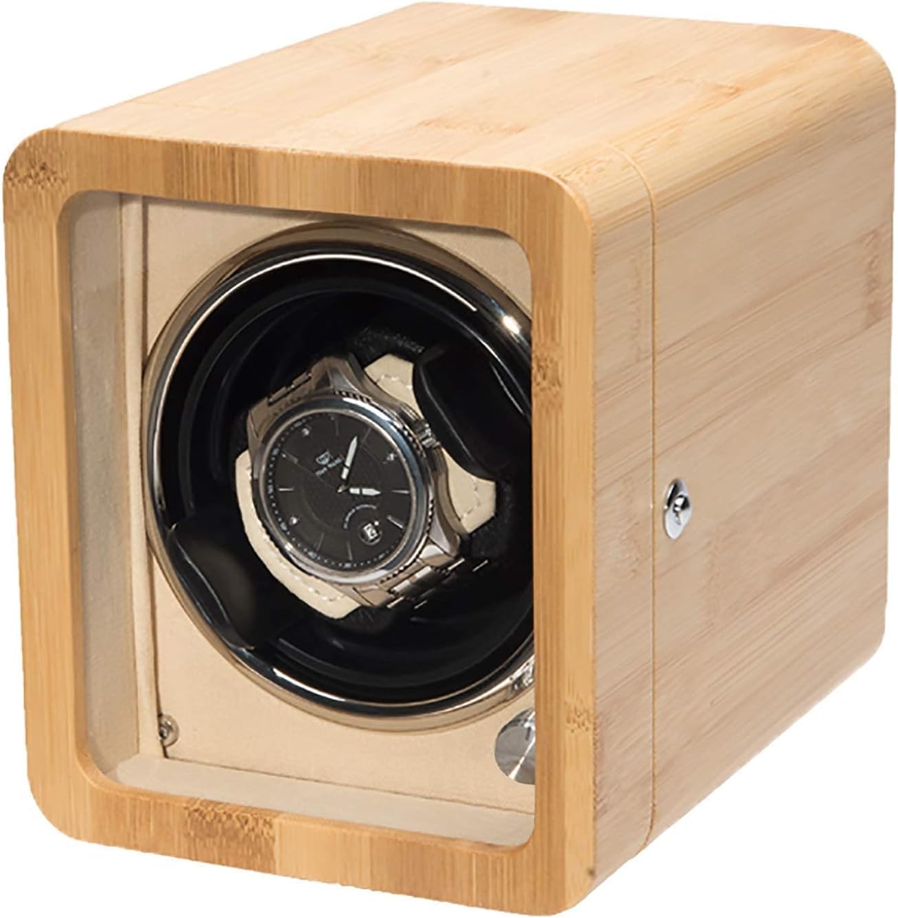 FENOKD Watch Winder Single Automatic Mechanical Watch Shaker Wooden Quiet Motor Rotating Watch Device Dual-Power Watch Winding