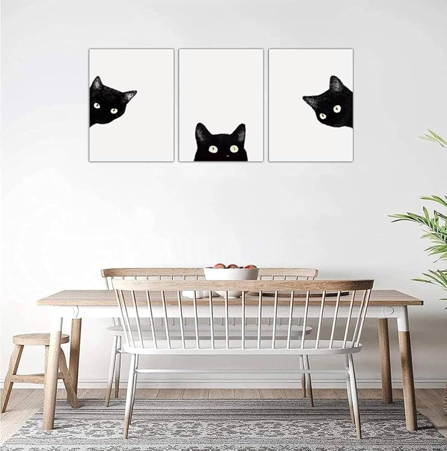 Amazon.co.jp: 3枚セット 猫 アートパネル ネコ ねこ 壁掛け 木