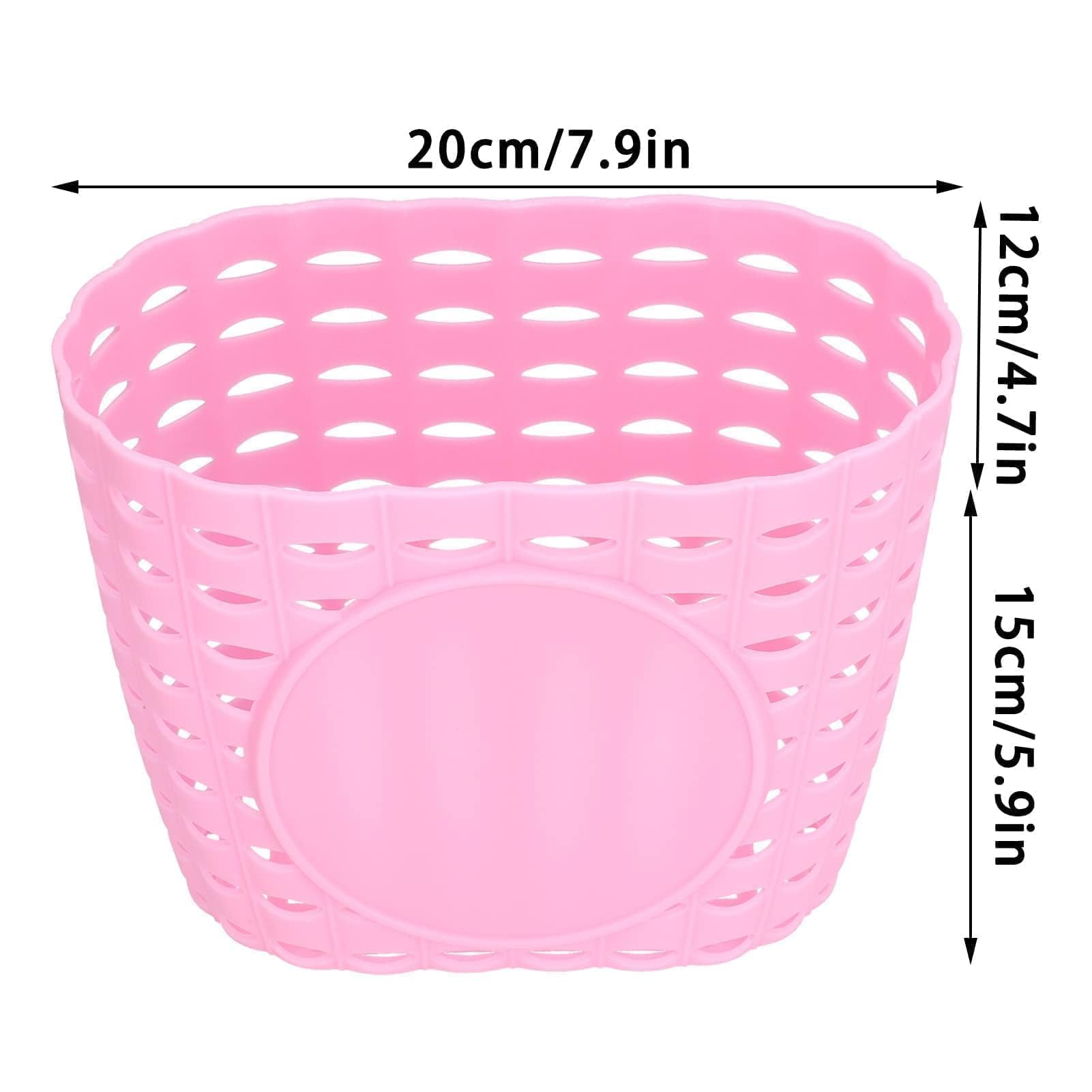 Kids Bike Basket, Girls Bike Basket Bicycle Basket Front Handlebar Bicycle Front Basket Pink Bike Basket for Girls Bicycle Basket Bicycle Handlebar Basket Plastic Bicycle Front Handlebar B