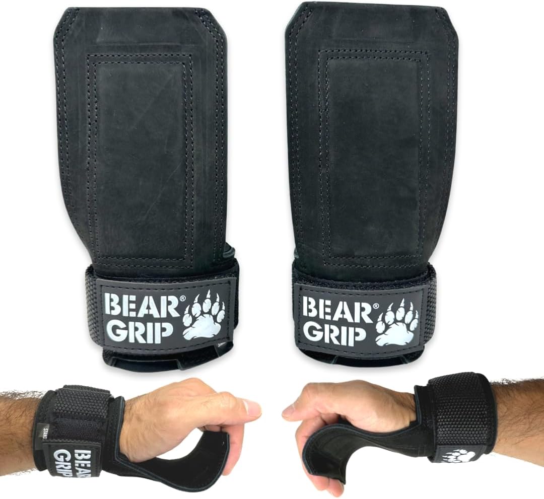 Nubuck Leather Multi Grip Straps, Premium Heavy Duty Weight Lifting Straps - Gym Strap for Deadlifts, Rows & Weight Training, Wrist Support for Men & Women