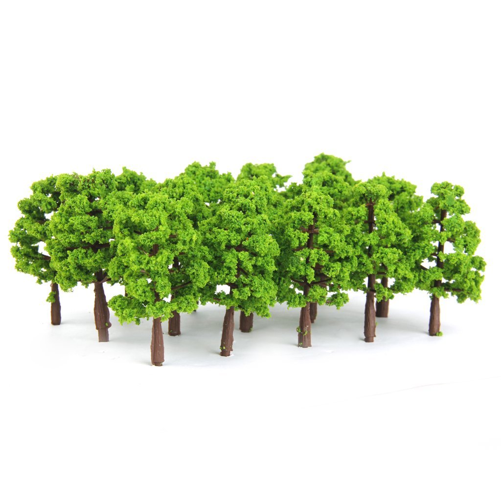 Model Trees Train Scenery 20x Model Trees Age 6+,Adult Green 8cm/3.15inch Plastic Indoor Use-image-14