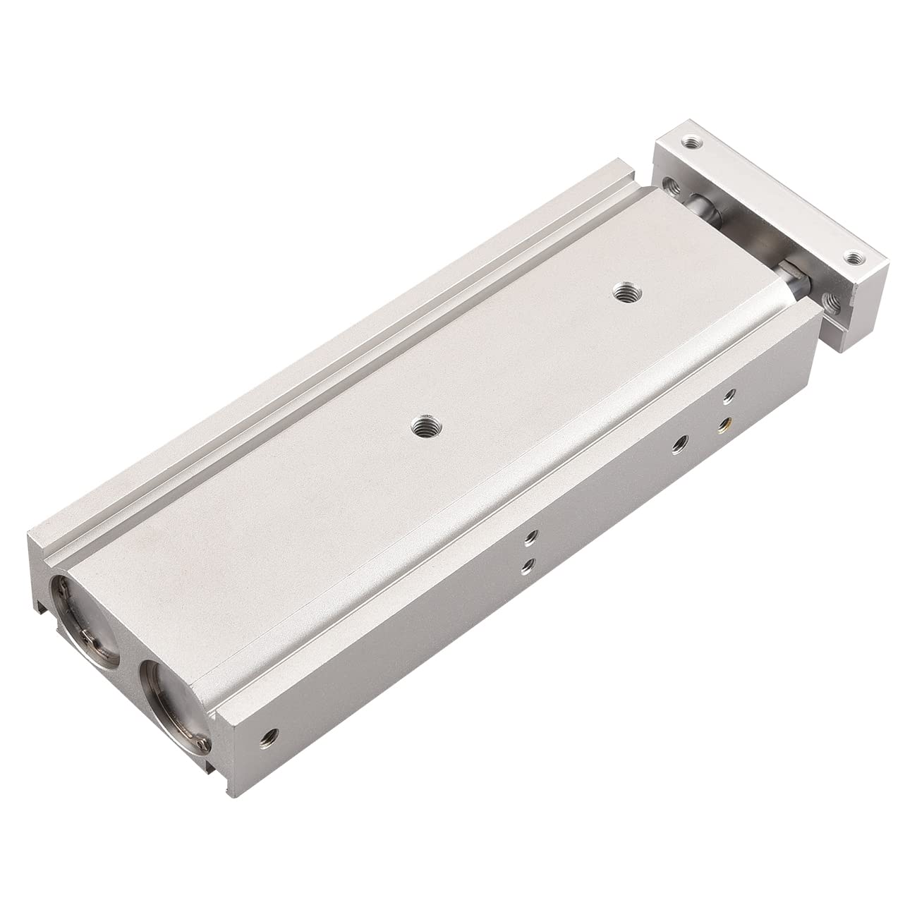 Heschen Doppio cilindro pneumatico in alluminio CXSM 20-100 Piastra di guida Doppia asta Guida Cuscinetto scorrevole pneumatico ammortizzato Foro 20 mm Corsa 100 mm Doppio effetto