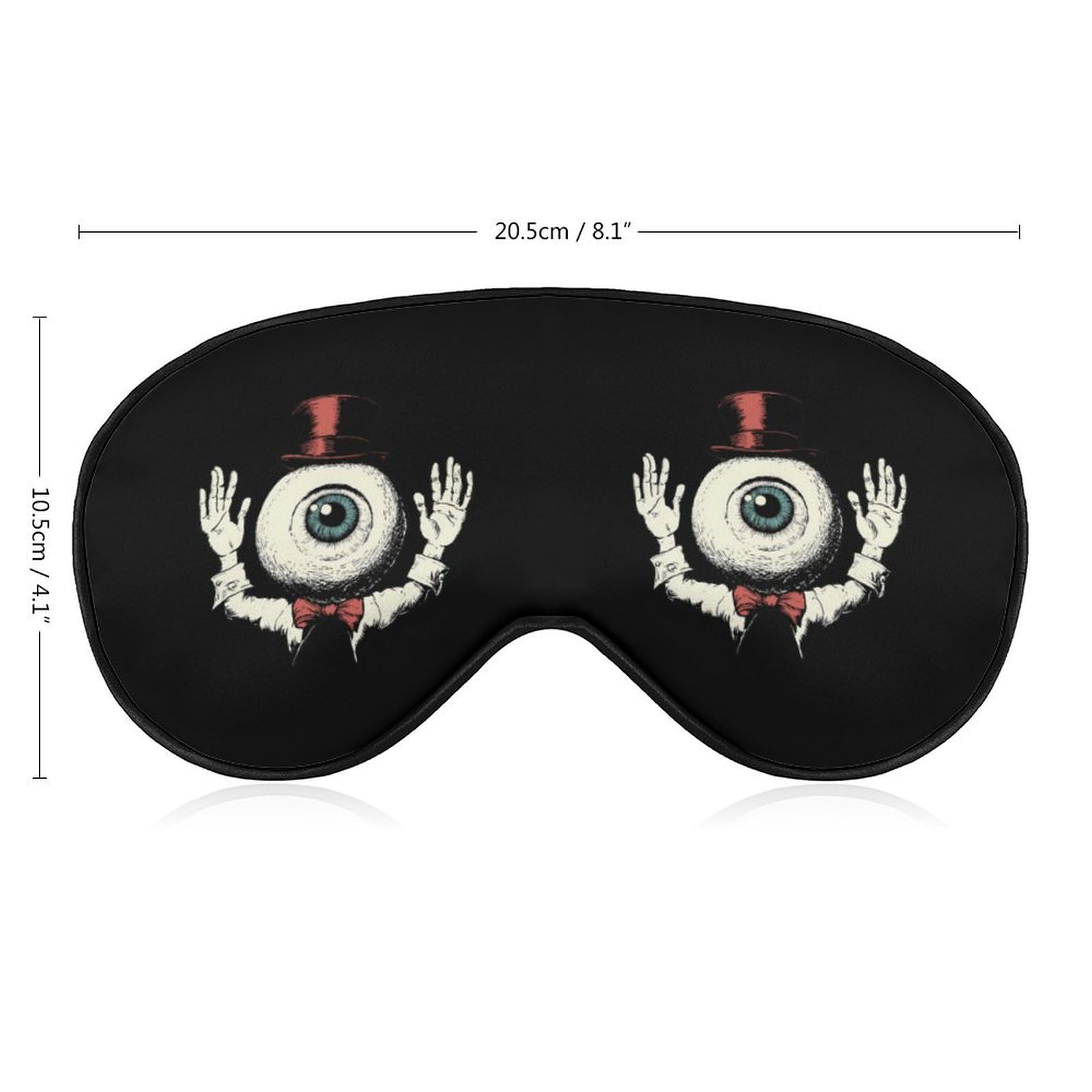 Evil Eye Gentleman Sleep Mask Eye Shade Cover Adjustable Strap for Travel Lunch Break Women Men