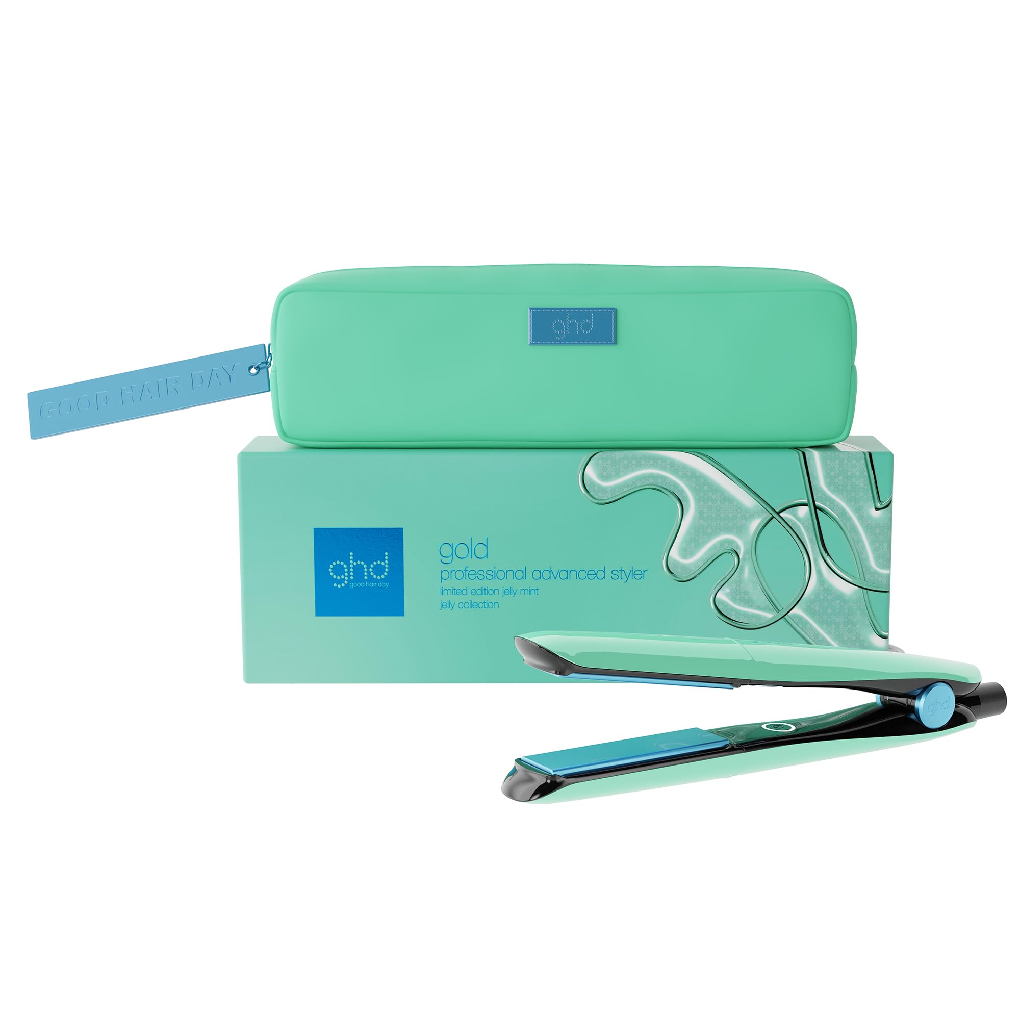 ghd - Lisseur cheveux ghd Gold - Fer à lisser professionnel (Menthe gelée) Collection Jelly - Cheveux plus lisses sans dommage lié à une chaleur extrême - 65% plus brillants - Lisseur boucleur
